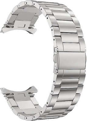 Picture of for Samsung Galaxy Watch 6 Classic 47mm 43mm/5 Pro 45mm Bands, No Gaps 20mm Titanium Metal Watch Strap Compatible for Samsung Galaxy Watch 6/5/4 40mm/44mm Band strap