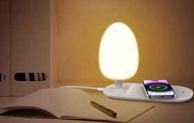 Picture of LDNIO Y3 LED Desk Lamp with 15W Fast Wireless Charging Landscape Night Lamp Wireless Charge For Samsung Galaxy S22 Ultra S23 Ultra S21 Ultra 5G Note20 Ultra iPhone 14 Pro Max 13 Pro Max 12 Pro 11 Pro