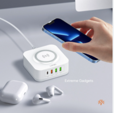 Picture of LDNIO AW004 32W desktop wireless charger with PD+QC ports