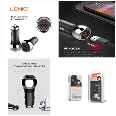 Picture of LDNIO C1 Quick Charge 3.0 Car Charger Lightening