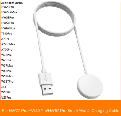 Picture of Watch Charging Cable Station Holder Power Charger Adapter Dock Bracket-Cradle Compatible for HW22 Pro/HW39 Pro/HW57 Pro