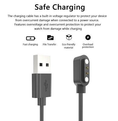 Picture of Magnetic Charger Cable Accessories USB Charging Wire for Kieslect Ks Smartwatch