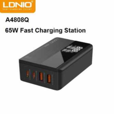 Picture of LDNIO A4808Q - 65W Fast Charge Desktop Charger - Support PD and QC3.0