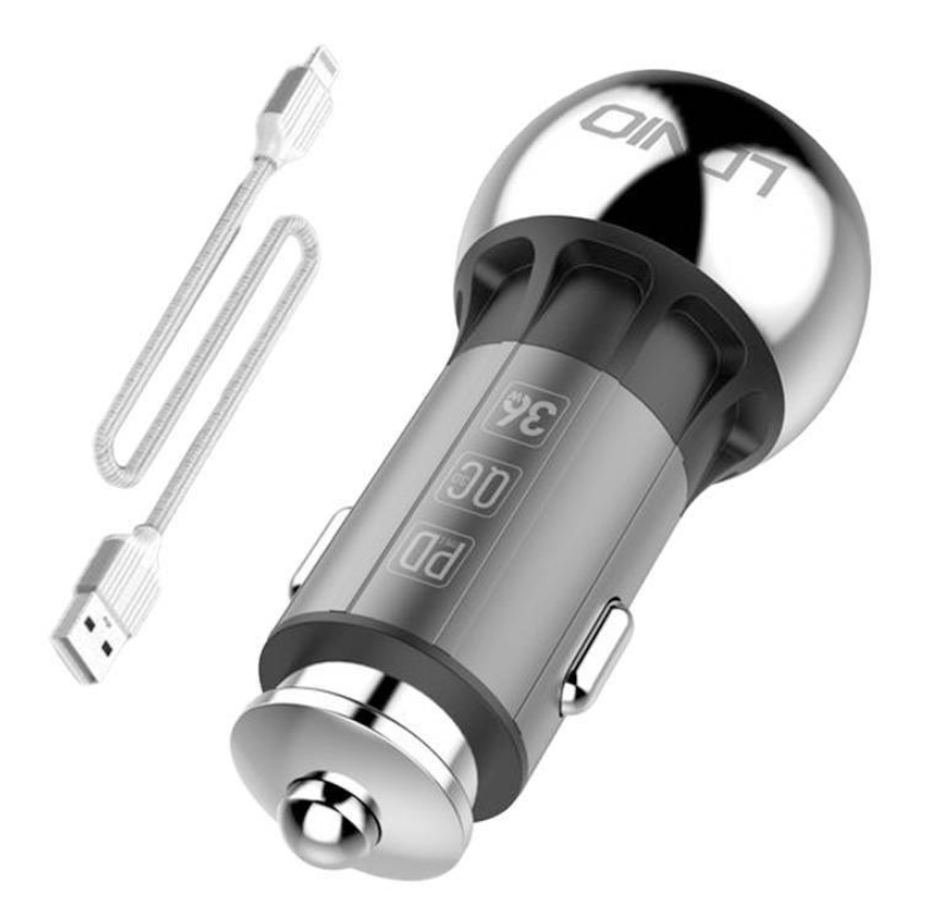 Picture of LDNIO C1 USB, USB-C Car charger + Lightning Cable