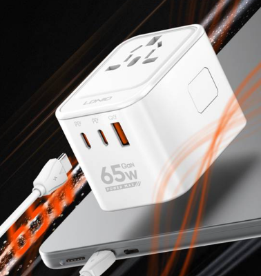 Picture of LDNIO Z6 Powerful 65W GaN Charger with 3 USB Ports Travel Adapter