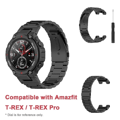 Picture of Amazfit T-Rex / T-Rex Pro Smartwatch Metal Stainless Steel Wristband Strap with Tools