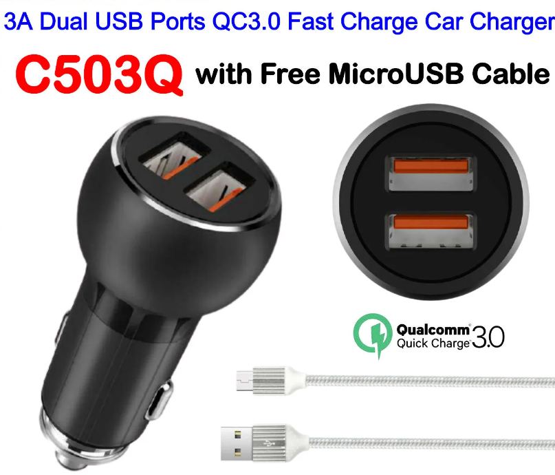 Picture of LDNIO C503Q Dual USB QC3.0 Car Charger(Android)