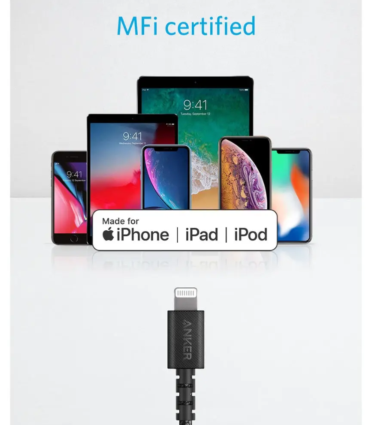 Picture of Anker PowerLine Select+ USB C to Lightning Cable 3ft/0.9m Cable A8617