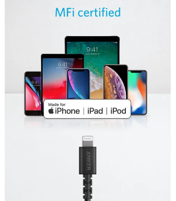 Picture of Anker PowerLine Select+ USB C to Lightning Cable 3ft/0.9m Cable A8617