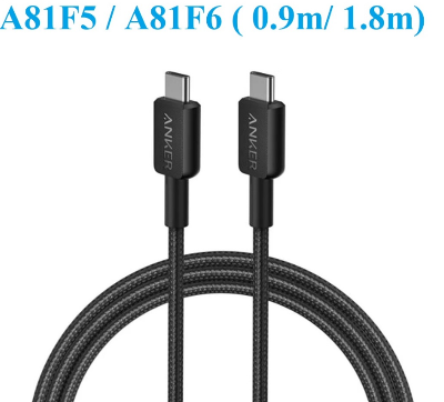 Picture of Anker 322 PowerLine USB C to USB C Braided 3ft/0.9m 60W Cable A81F5