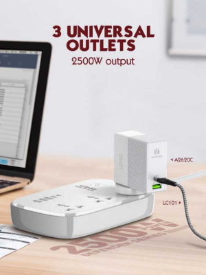 Picture of LDNIO SCW3451 DEFENDER SERIES - WiFi Smart Power Strip 3 Socket 4 USB