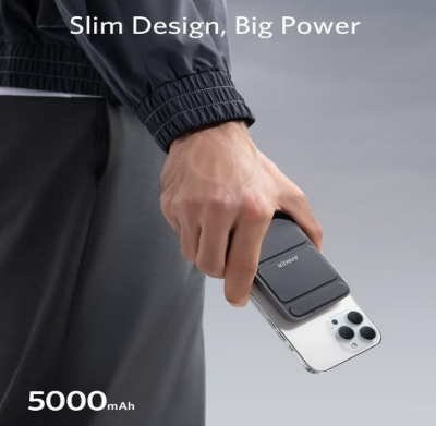 Picture of Anker A1614 Magnetic Power Bank 5000mAh Foldable Magnetic Wireless Portable Charger with Stand