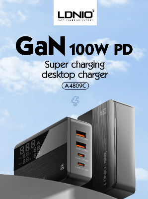 Picture of Ldnio 100W GAN Super Fast Charger A4809C
