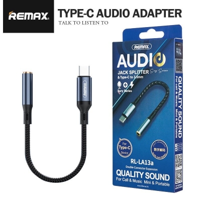 Picture of REMAX (ORG) Audio Adapter Type-C Converter to Jack Aux 3.5mm (RL-LA13A)