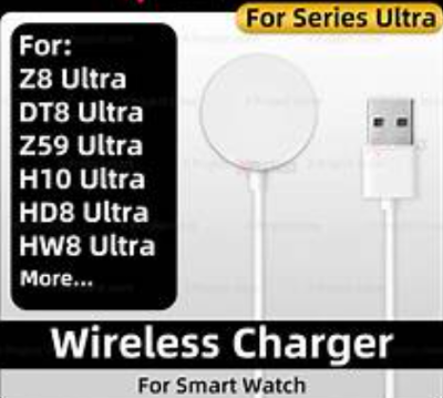 Picture of Original Wireless charger For Smart Watch H10 MT8 DT8 Z59 Z68 ZD8 Ultra For HK8 HK9 PRO MAX Smartwatch USB Power Charging cable