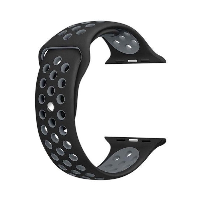 Picture of Soft Silicone Replacement Sport Strap Watch Band for iOS Watch - Black