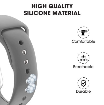 Picture of 38mm/40mm/41mm Replacement Soft Silicone Watchband Strap For Smartwatch