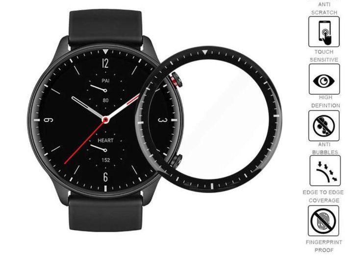 Picture of Amazfit GTR 2E Smart Watch Screen Protector Glass, Anti-Scratch Ultimate Protection for Your Watch
