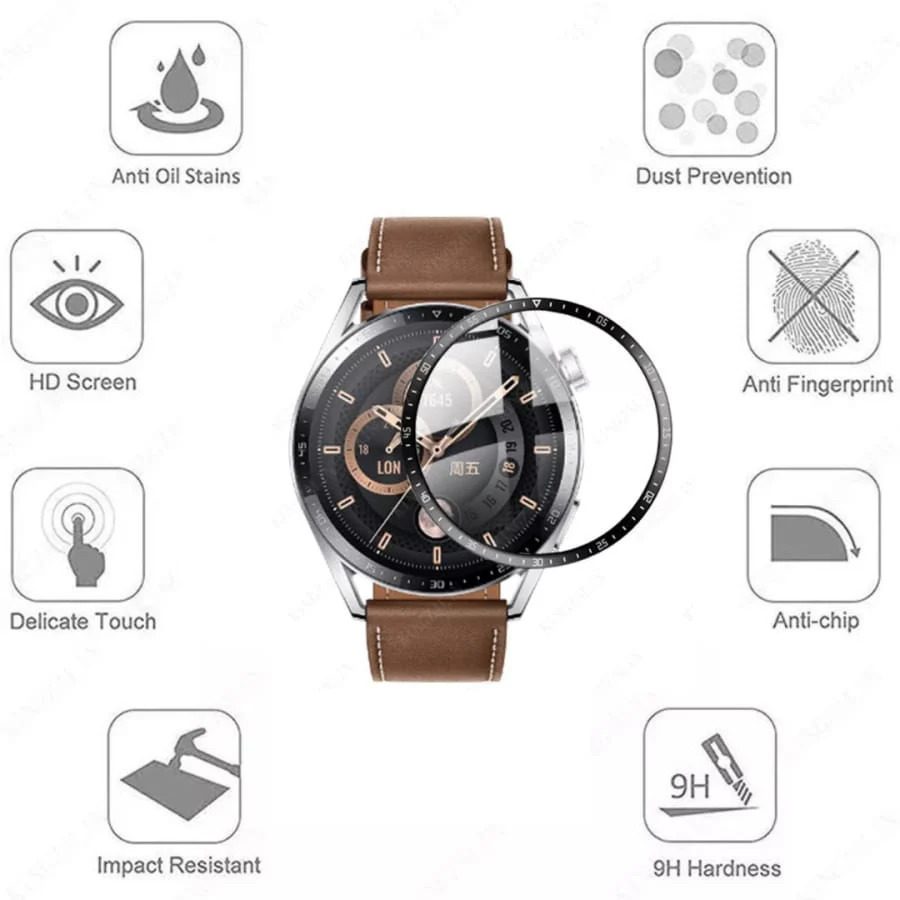 Picture of Huawei GT 3 Smart Watch Screen Protector Glass, Anti-Scratch Ultimate Protection for Your Watch