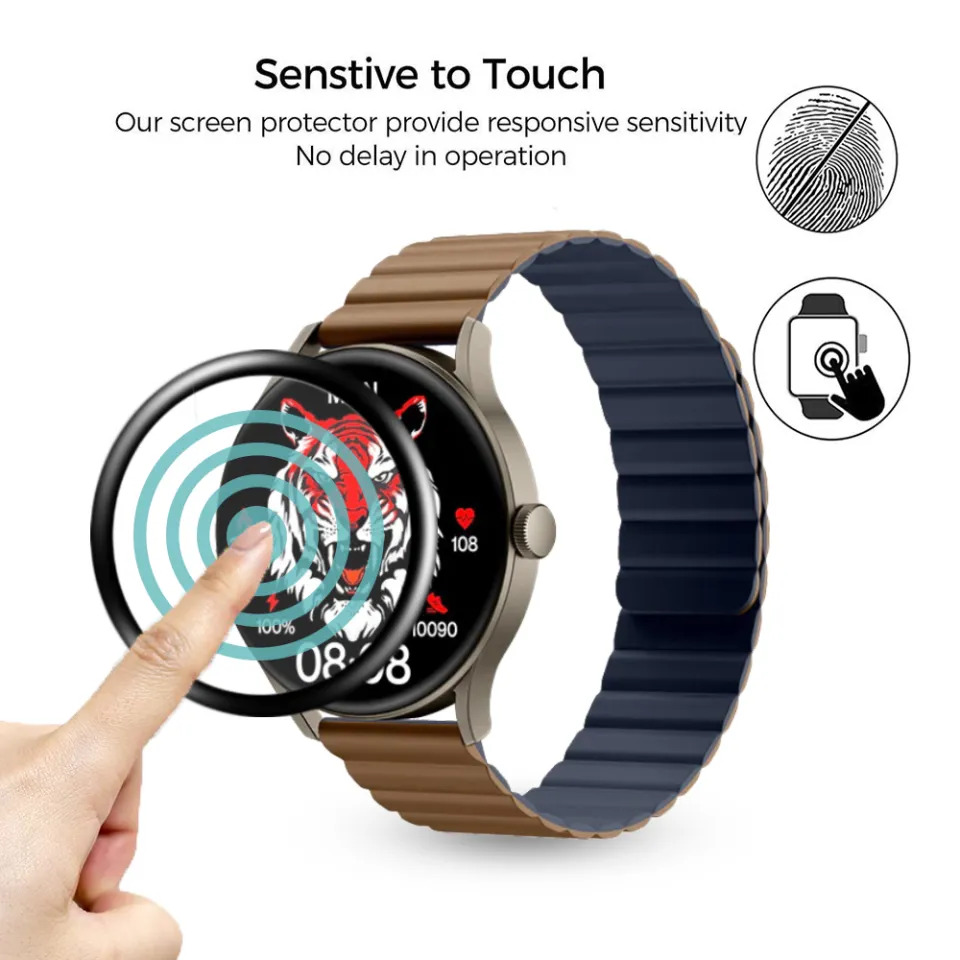 Picture of Imiki TG 2 Smart Watch Screen Protector Glass, Anti-Scratch Ultimate Protection for Your Watch