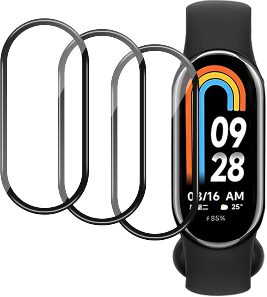 Picture of MI Band 8 Smart Watch Screen Protector Glass, Anti-Scratch Ultimate Protection for Your Watch