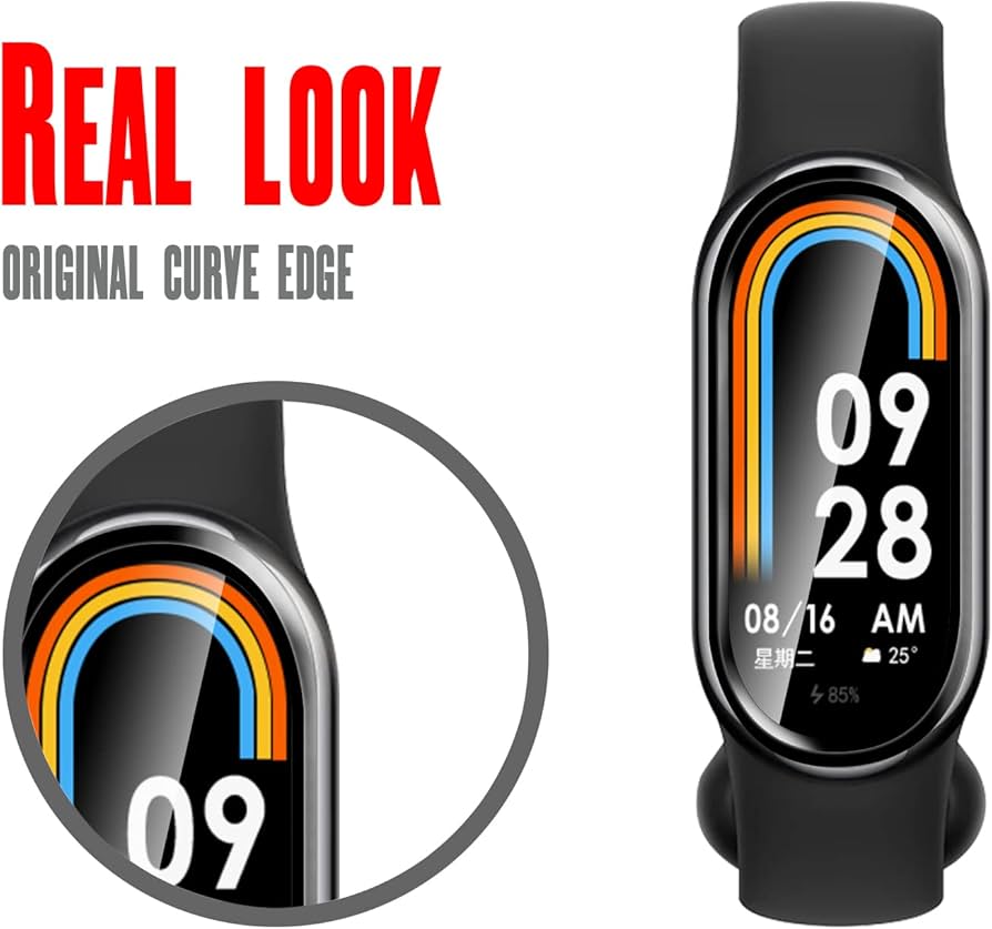 Picture of MI Band 8 Smart Watch Screen Protector Glass, Anti-Scratch Ultimate Protection for Your Watch