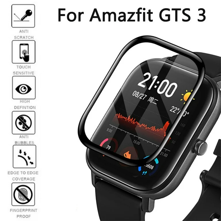 Picture of Xioami Amazfit GTS 3 Smart Watch Screen Protector Glass, Anti-Scratch Ultimate Protection for Your Watch