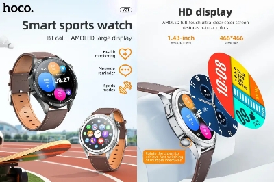 Picture of HOCO Y21 1.43inch AMOLED Bluetooth Call Sports Smart Watch