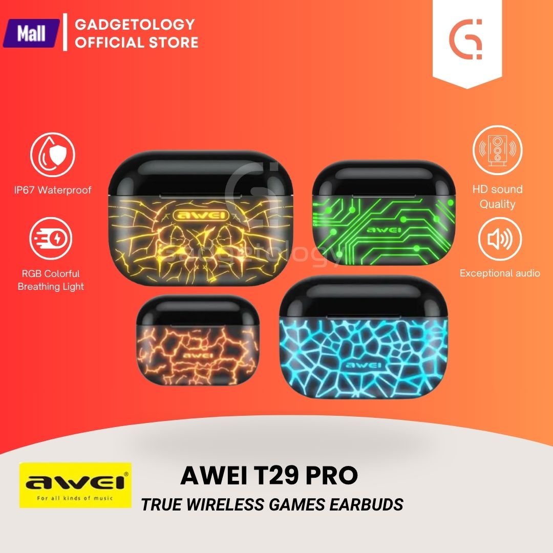 Picture of Awei T29 Pro True Wireless Games Earbuds With RGB Charging Case