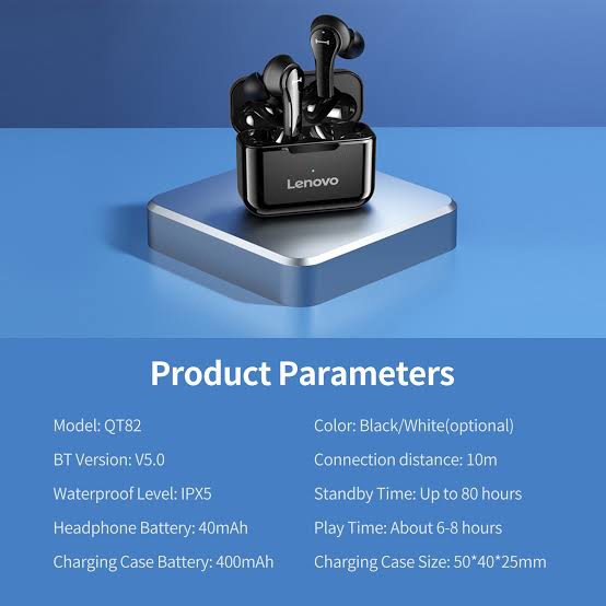 Picture of Lenovo QT82 TWS Bluetooth Dual Earbuds