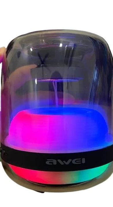 Picture of AWEI Y386 8W Portable Bluetooth Speaker 9D Surround Stereo Deep Bass 1200mAh Battery RGB Light Outdoor Wireless Speaker