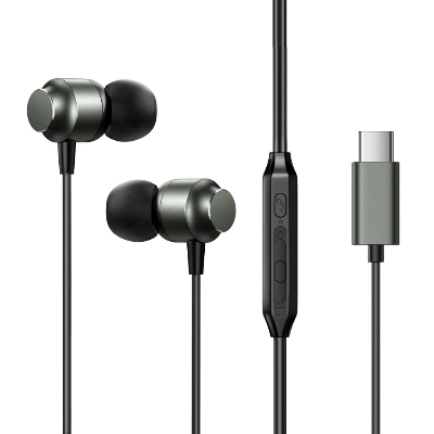 Picture of JOYROOM JR-EC06 TYPE-C Earphone 10mm Dynamic Driver 360° Spatial Audio Built in Microphone Durable Cord In-Ear Metal Wired Earphones