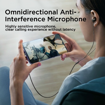 Picture of JOYROOM JR-EC06 TYPE-C Earphone 10mm Dynamic Driver 360° Spatial Audio Built in Microphone Durable Cord In-Ear Metal Wired Earphones