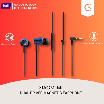 Picture of Xiaomi Mi Dual Dynamic Driver Magnetic Earphone Mi 3.5mm Wired In-Ear Headphones with Mic Mijia Double-action Coil Earphones Noise-Canceling Earbuds Lightweight Sports Headset