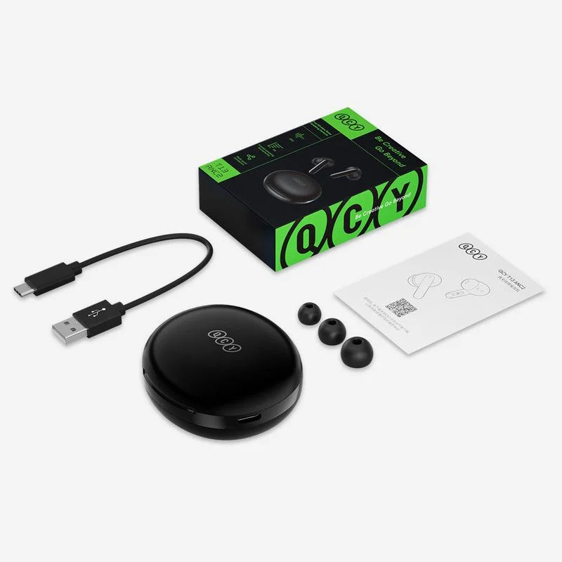 Picture of QCY T13 ANC 2 TWS Earphones 2nd Generation 4 Mic 28dB ANC Up to 30 hours Playtime with ANC off BT 5.3 68ms Gaming Mode IPX5 Waterproof 10mm Dynamic Driver Wireless Bluetooth Earbuds