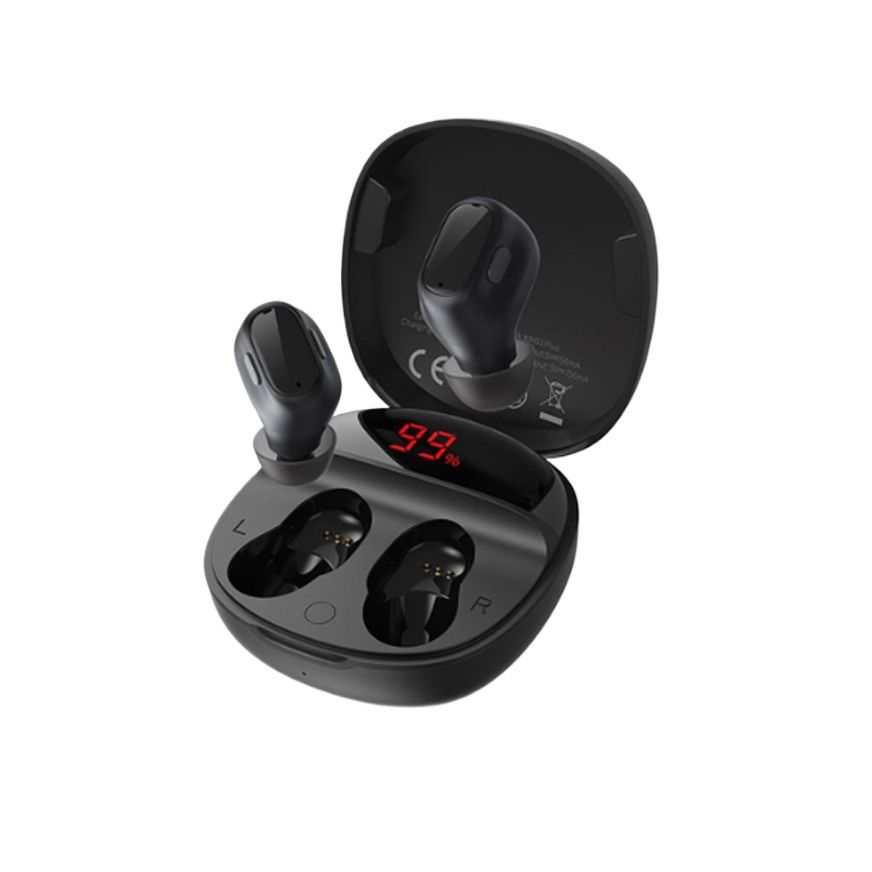 Picture of Baseus WM01 Plus Earphones  LED Digital Display TWS Bluetooth 5.3 Earbuds Stereo Bass Waterproof Headsets  Wireless Headphones for Men and Women