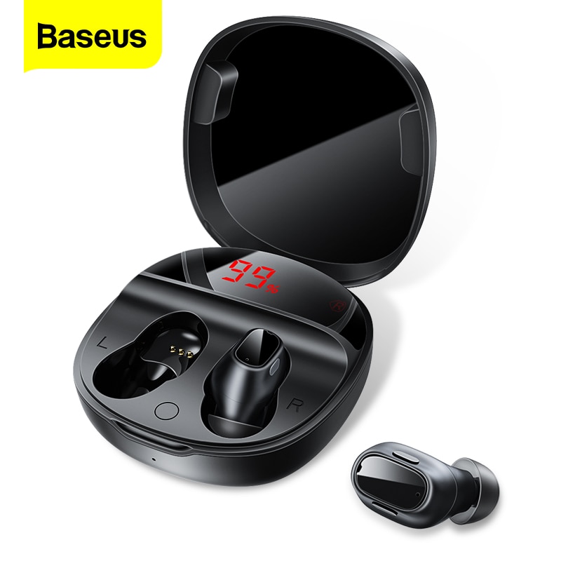 Picture of Baseus WM01 Plus Earphones  LED Digital Display TWS Bluetooth 5.3 Earbuds Stereo Bass Waterproof Headsets  Wireless Headphones for Men and Women
