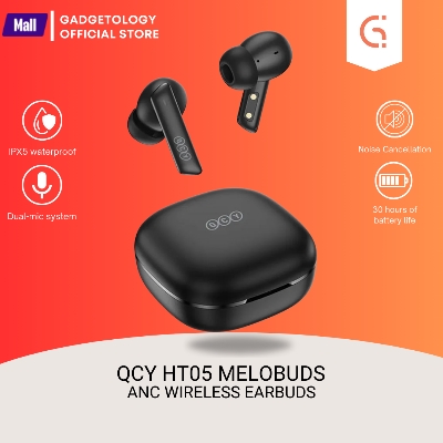 Picture of QCY HT05 Melobuds ANC Wireless Earphone 40dB Noise Cancelling Bluetooth 5.2 Headphone 6 Mic ENC HD Call TWS Earbuds Transparency Mode