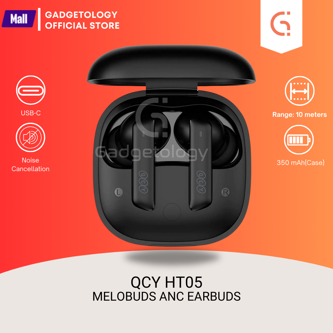 Picture of QCY HT05 Melobuds ANC Wireless Earphone 40dB Noise Cancelling Bluetooth 5.2 Headphone 6 Mic ENC HD Call TWS Earbuds Transparency Mode