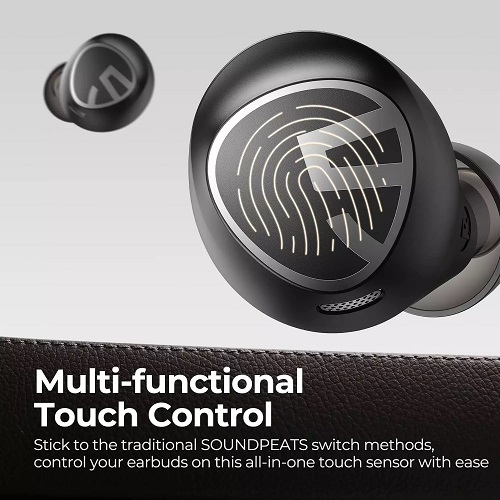 Picture of SoundPEATS Free2 Classic Bluetooth V5.1 Single Mic 8H IPX5 Type-c Touch Playtime 30H Wireless Earbuds