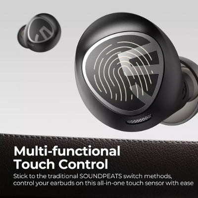 Picture of SoundPEATS Free2 Classic Bluetooth V5.1 Single Mic 8H IPX5 Type-c Touch Playtime 30H Wireless Earbuds