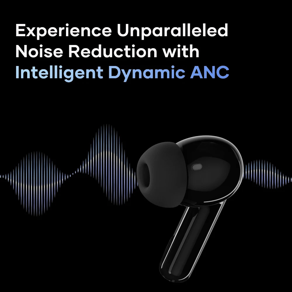 Picture of Wavefun Star 2 ANC Wireless Earbuds Digital Display BT 5.3 Active Noise Cancellation 45ms Low Latency 13mm Dynamic Speaker Light Weight Super Bass Bluetooth Earphone