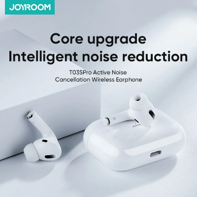 Picture of Joyroom T03S Pro ANC Earbuds In-Ear Deep Bass Active Noise Cancellation 360mAh Large Battery for Long Time Backup Bluetooth Earbuds (New Version)