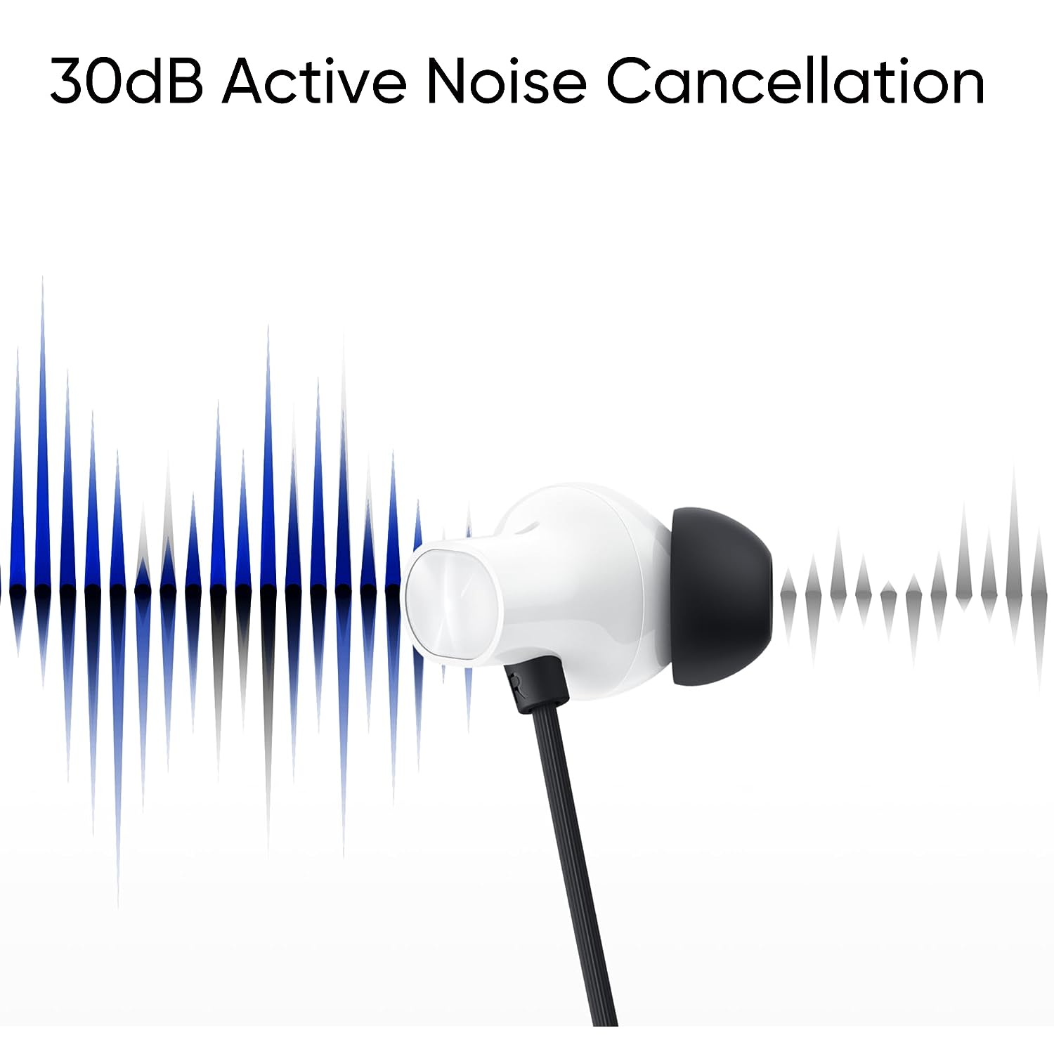 Picture of Realme Buds Wireless 3 Neckband Earphones In-Ear 30dB ANC Spatial Audio 13.6mm Dynamic Bass Driver Upto 40 Hours Playback Fast Charging 45ms Low Latency for Gaming Dual Device Connection