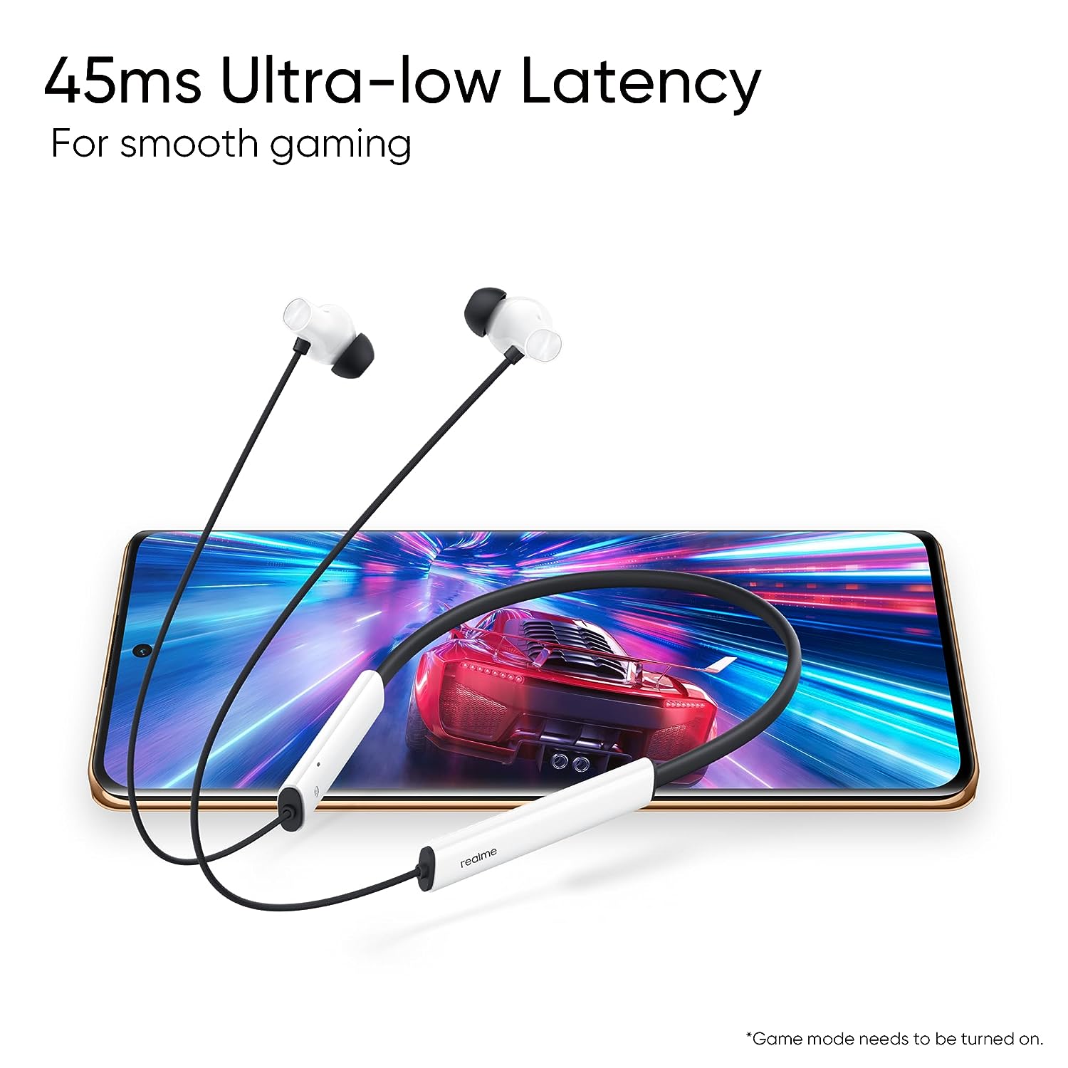 Picture of Realme Buds Wireless 3 Neckband Earphones In-Ear 30dB ANC Spatial Audio 13.6mm Dynamic Bass Driver Upto 40 Hours Playback Fast Charging 45ms Low Latency for Gaming Dual Device Connection