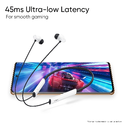 Picture of Realme Buds Wireless 3 Neckband Earphones In-Ear 30dB ANC Spatial Audio 13.6mm Dynamic Bass Driver Upto 40 Hours Playback Fast Charging 45ms Low Latency for Gaming Dual Device Connection