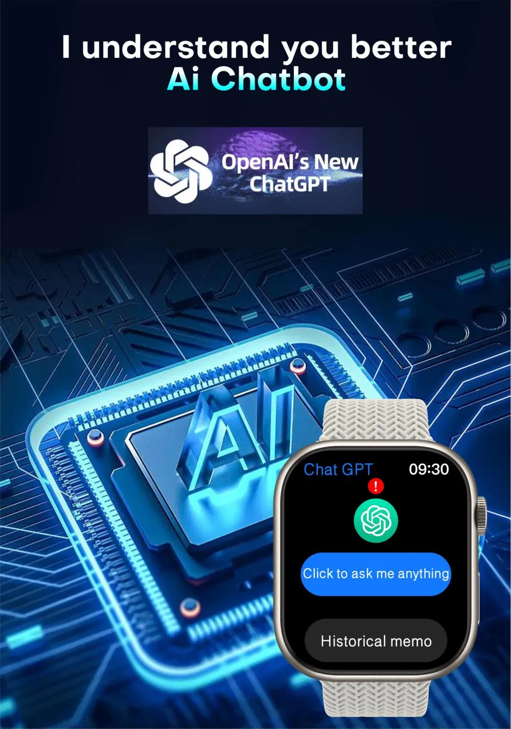 Picture of CX9 Pro Max Smart Watch 2nd Gen Chat GPT 2.02inch Big Display Amoled Screen Watch Series 8 NFC Sport Smartwatch for Men and Women Up to 14 Days Standby