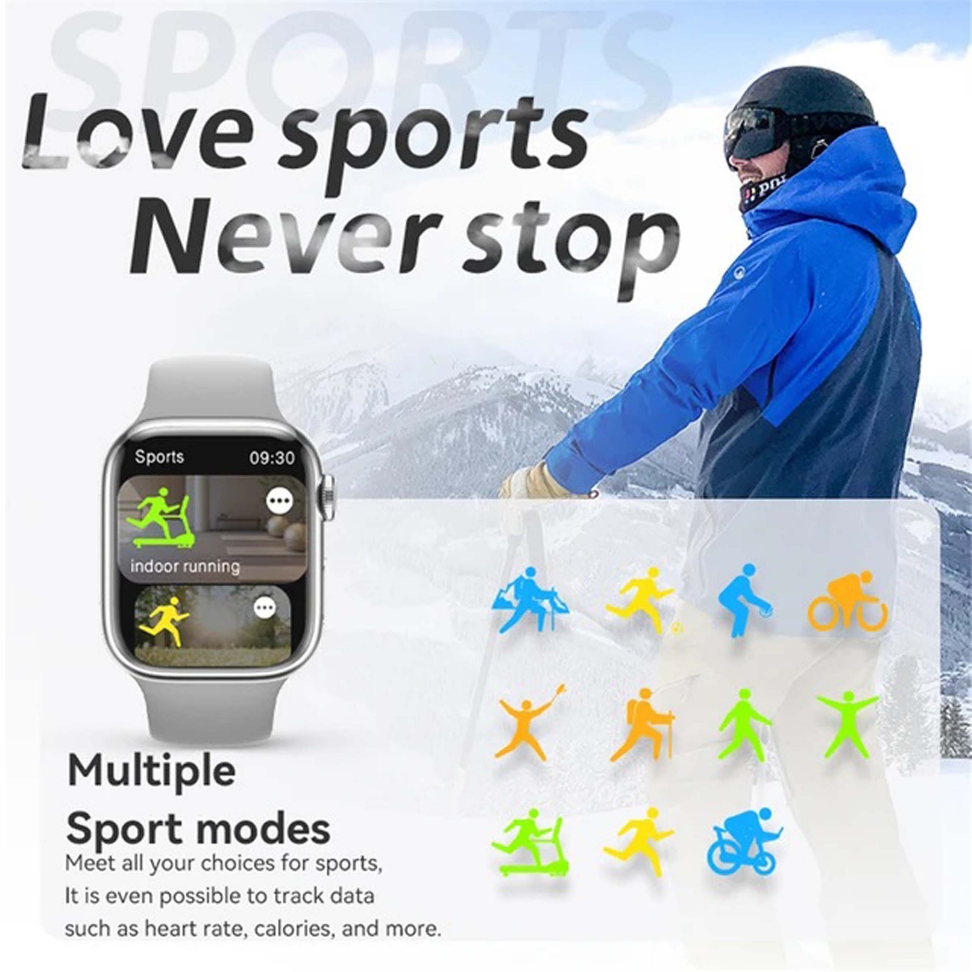 Picture of CX9 Pro Max Smart Watch 2nd Gen Chat GPT 2.02inch Big Display Amoled Screen Watch Series 8 NFC Sport Smartwatch for Men and Women Up to 14 Days Standby