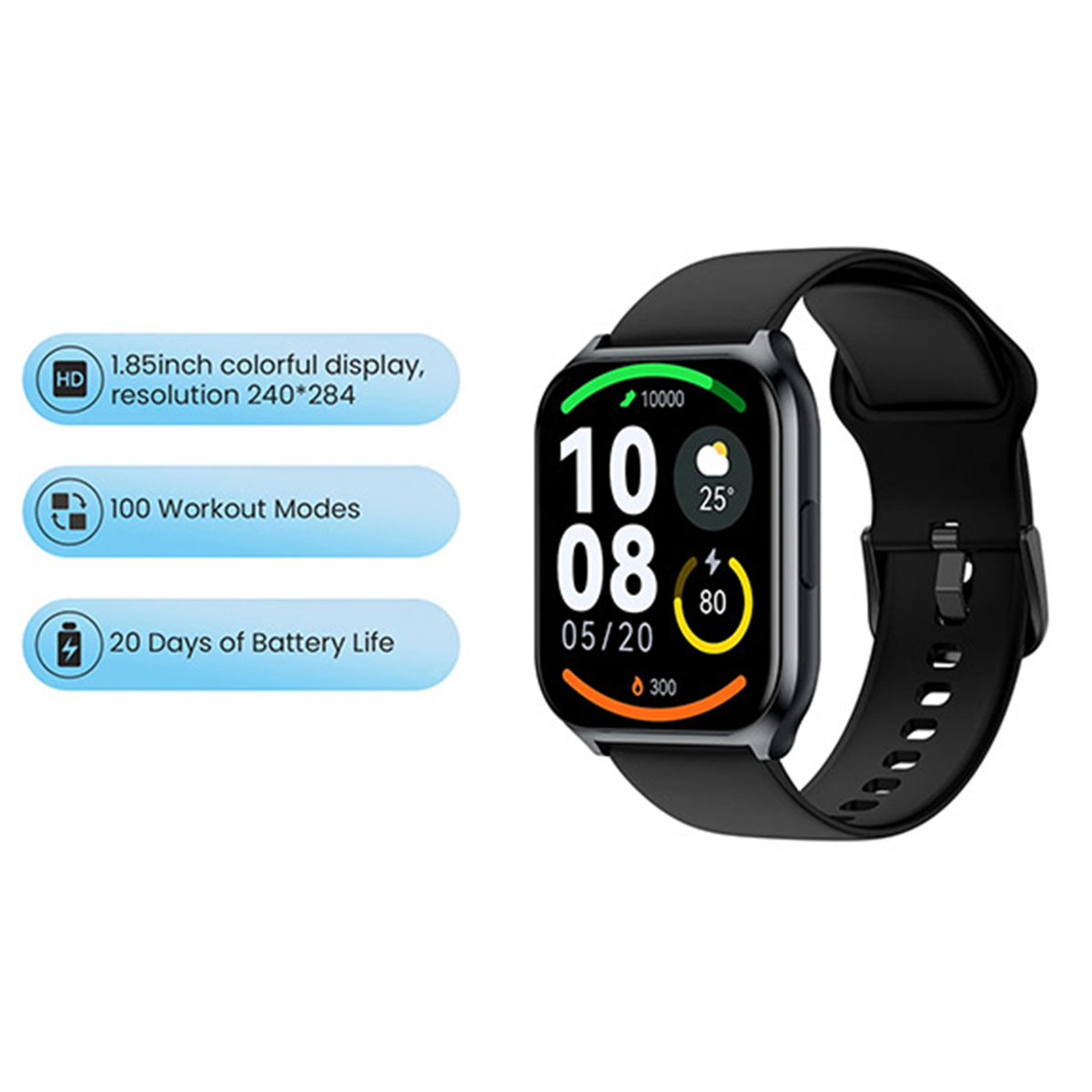 Picture of HAYLOU Watch 2 Pro Smart Watch 1.85inch Large Display 100 Workout Modes Smartwatch Heart Rate Blood Oxygen Monitoring