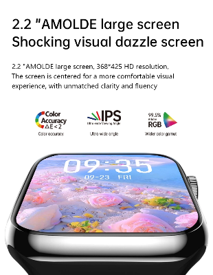 Picture of WS-S9 Max Smart Watch Bluetooth Calling 2.2" Inch Amoled Display IP68 Waterproof Fitness Tracker Watch for Men and Women